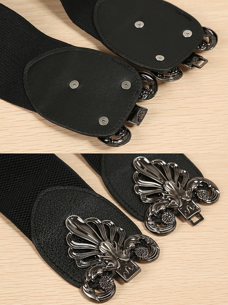Cinturón elástico para mujer con hebilla de aleación – elegante material de poliéster, ajuste regulable – perfecto para vestidos, atuendos casuales y formales 2026 - $11.99 –P9