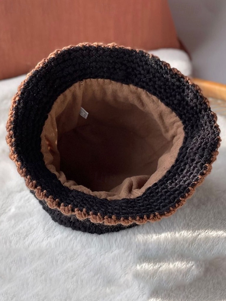 Damska czapka beanie z dzianiny – miękki wełniany materiał, wiele kolorów, zdobienie w postaci kwiatów 3D, podszewka z polaru zapewniająca ciepło, idealna na święta Bożego Narodzenia i zimowe aktywności na świeżym powietrzu 2026 - $18.99 –P6