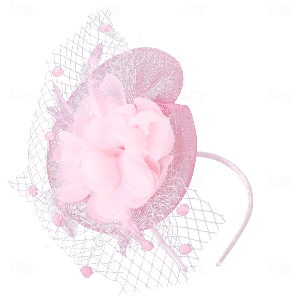 Čelenka Tyl Látka 30. léta Svatební Čajový dýchánek Dostih koktejl Elegantní Vinobraní S Peří Přílba Pokrývky Hlavy 2025 - $14.99 –P19