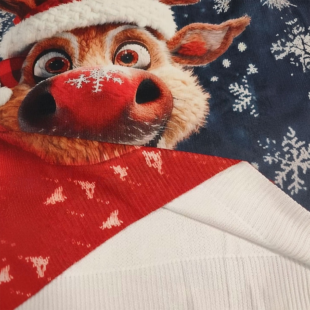 סוודר חג המולד המכוער בגדי ריקוד גברים כל אחד דפוס סוודר סוודר סריגים צווארון צווארון יום יומי חופשה יומי Keep Warm שרוול ארוך אביב סתיו חורף שחור אודם פול 2025 - $36.99 –P5