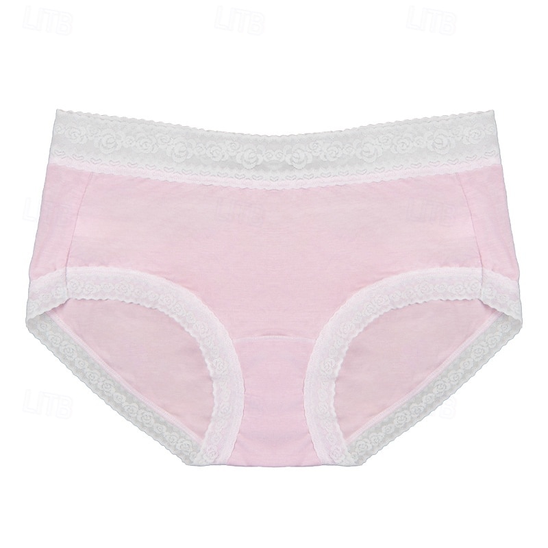 Femmes Culottes Culottes Basiques Dentelle Taille ÉlastiqueNightwearCoton Couleur Unie Mode Mignon Noir Rose Claire Beige Printemps & Été Automne & Hiver de 2026 ? $3.49 –P8