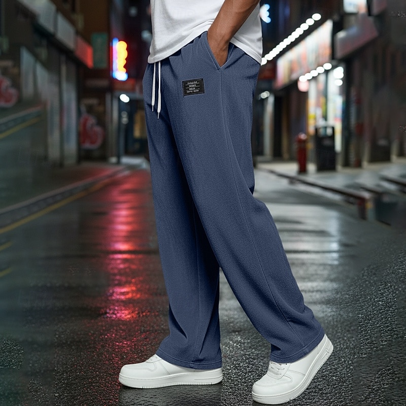 Homens Calças Esportivas Calça de moletom com pernas largas Calças Calças de moletom abertas Com Cordão Cintura elástica Tecido Respirável Comprimento do joelho Esportes Casual Diário Roupa de rua de 2026 por $21.99 –P5