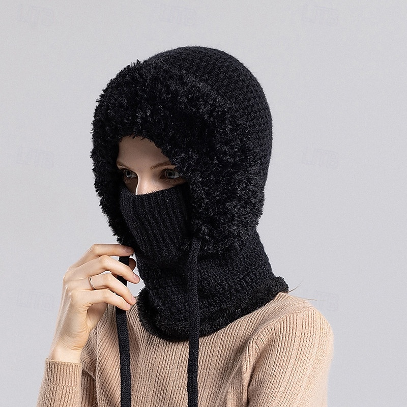 3-in-1 Beanie Hat Neck Warmer Face Cover Women Outdoor Knitted Hat with Fleece Lined Face Mask and Neck Warmer All-in-One Beanie for Cycling Hiking Winter Cold Weather Warm Headwear 2026 - $16.99 –P7