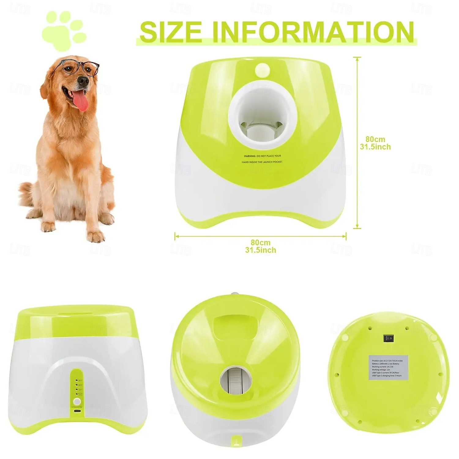 Dog Tennis Launcher Automatic Pet Dogs Chase Toy Mini Tennis Throwing Pinball 2026 - $291.29 –P2