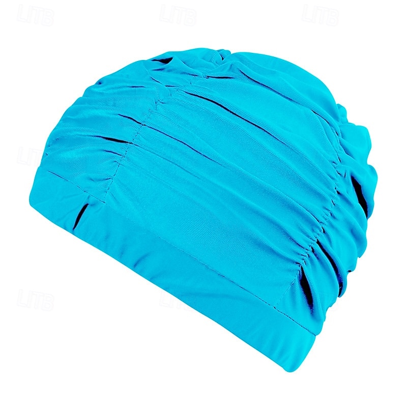 Ruched Swim Cap Shower Caps Bathing Cap for Adults Polyester / Polyamide Waterproof Hair Protection Surfing Beach 2026 - $5.49 –P8