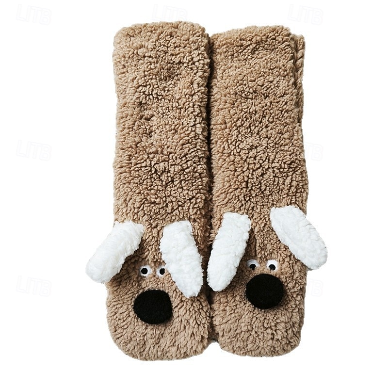 mysiga tjocka strumpor kvinnor varma vinterplysch sovstrumpor mjuka hemmagolvsstrumpor bekväma postpartum loungestrumpor inomhus termokläder 2026 - $11.49 –P4