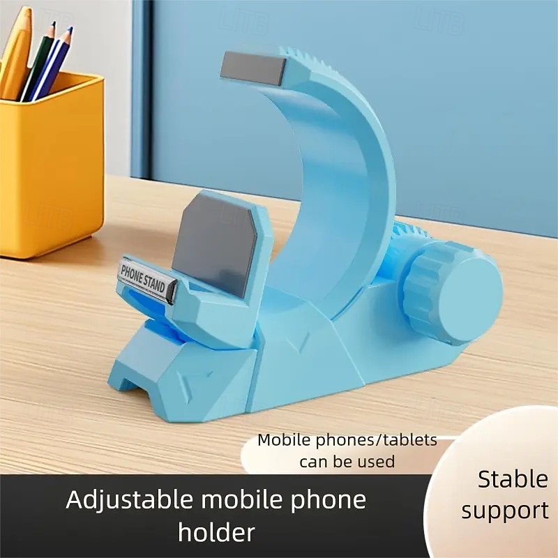 Регулируемая подставка для мобильного телефона на стол, стильный держатель для планшета в стиле меха, прочная многоугловая настольная подставка для телефона с ручкой регулировки, совместима с iPhone, iPad и всеми смартфонами 2025 - $10.99 –P4