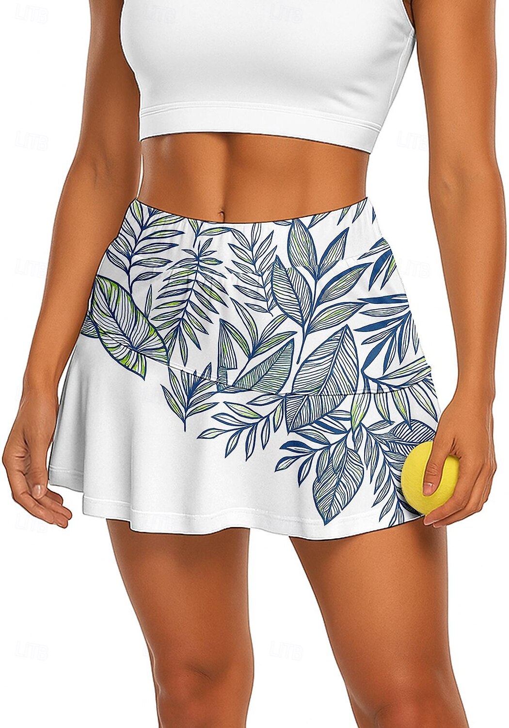 Dames Flora Casual rok Tennisrok Mouwloos Lapwerk Zak 2 in 1 UPF50+ UV-bestendig Met zakken Volleybal Tennis Badminton Short / Broekje Rokken Blauw Tenniskleding 2026 - $20.99 –P3