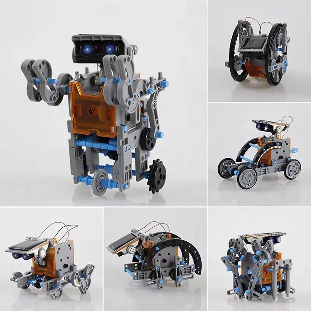 Experimento científico de ensamblaje solar, rompecabezas de bricolaje, coche de juguete 13 en 1, robot inteligente y divertido, ideal para la educación STEM, juguetes para niños de 6 a 12 años, modelo 2026 - $42.99 –P5