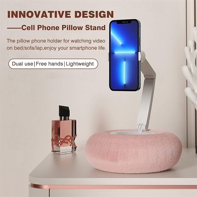 zwanenhals mobiele telefoonhouder bed hoek hoogte verstelbaar zachte kussenhouder voor bed compatibel met 14 pro max 13 pro max ect. samsung s10 s9 s8 & ander 2026 - $38.99 –P2