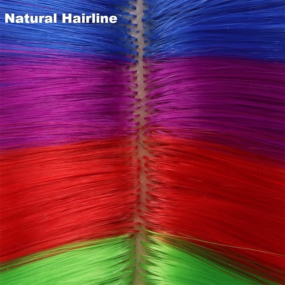 Carnival Wig Red Blue Purple Curly Short Synthetic Festival Wig Mardi Gras Parade Cosplay Costume Hair for Women 2026 - $22.99 –P5