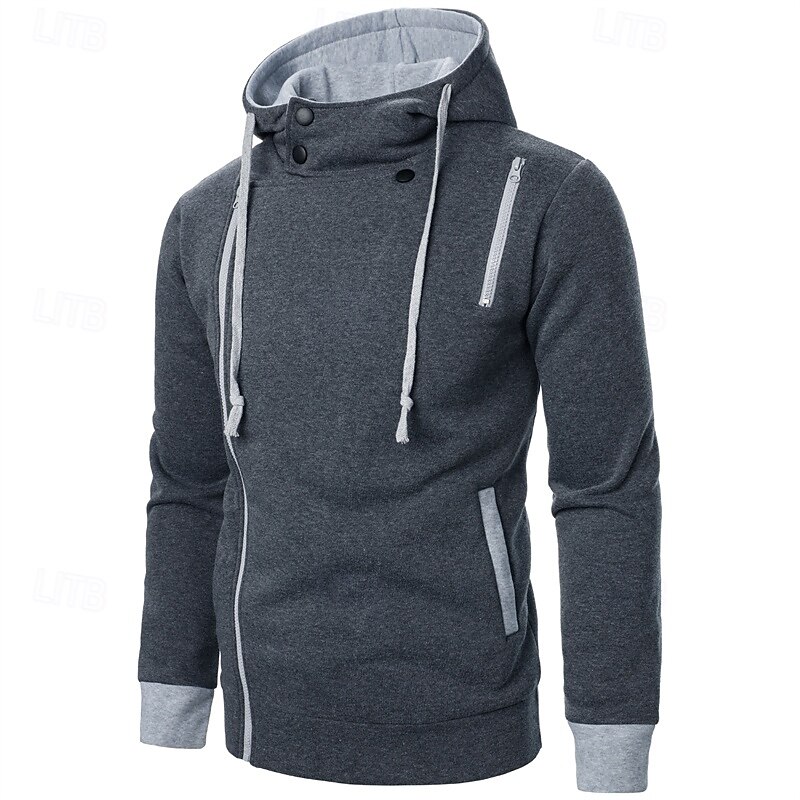Homme Sweat à capuche Noir Gris Clair Gris foncé À capuche Bloc de Couleur Patchwork Avec Poches Sport & Loisir Quotidien Fête Polyester Streetwear Basique Occasionnel Automne Hiver Vêtement Tenue de 2026 ? $25.99 –P7