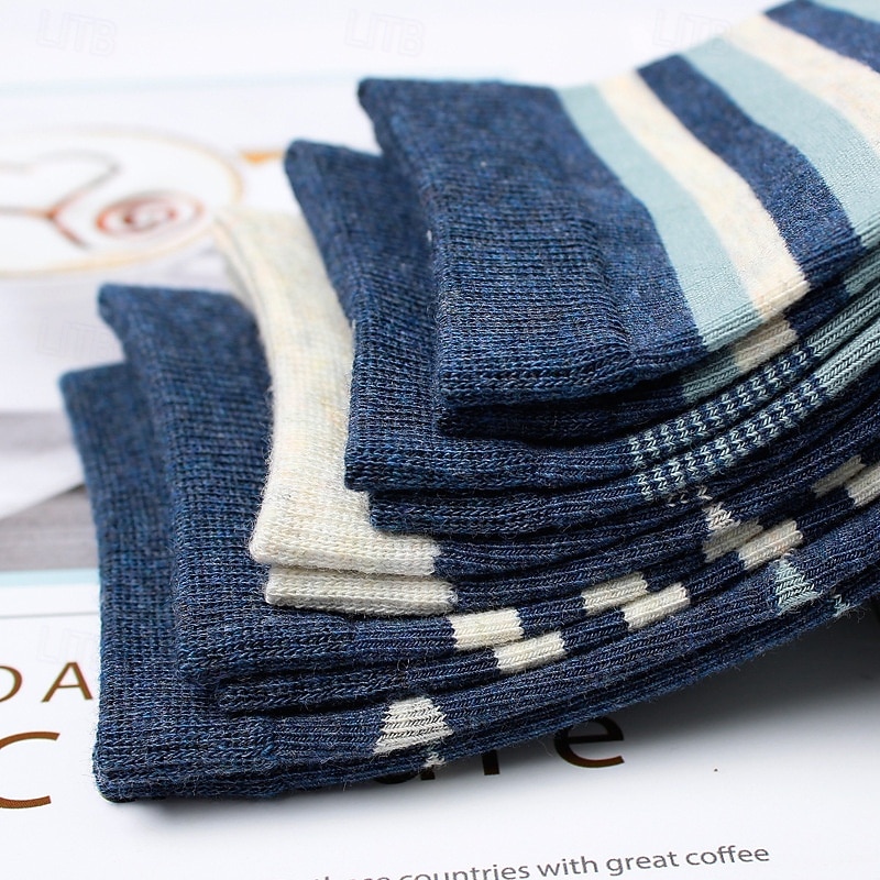 Męskie 10 par Pakiety Multi Skarpety Skarpetki do biegania Skarpety na co dzień Niebieski Kolor Prążki Urlop Sport i turystyka Codzienny Podstawowy Średnie Wiosna Jesień Moda Codzienny 2026 - $18.49 –P4