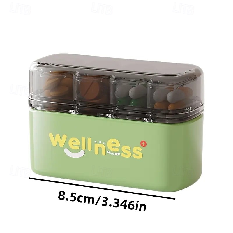 2 pastilleros portátiles con recordatorio de medicación diaria – mini frascos de medicamentos de viaje, 7 días, 3 compartimentos, impermeables &organizador a prueba de humedad 2026 - $17.49 –P10