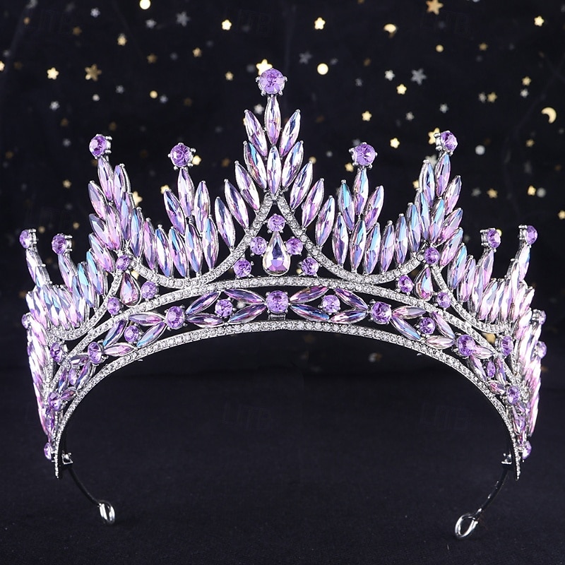 Crown Tiaras Headdress Alloy Wedding Birthday Elegant Vintage With Rhinestone Crystal Headpiece Headwear 2026 - $28.99 –P5