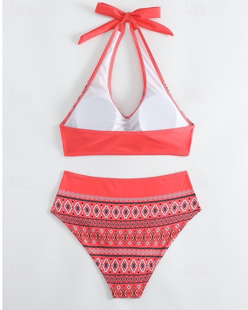 Per donna Costumi da bagno Due pezzi Birichino Costume da bagno Senza schiena Vacanza Abbigliamento da Spiaggia Floreale All'americana Senza Maniche Costumi da bagno del 2026 a $22.99 –P9