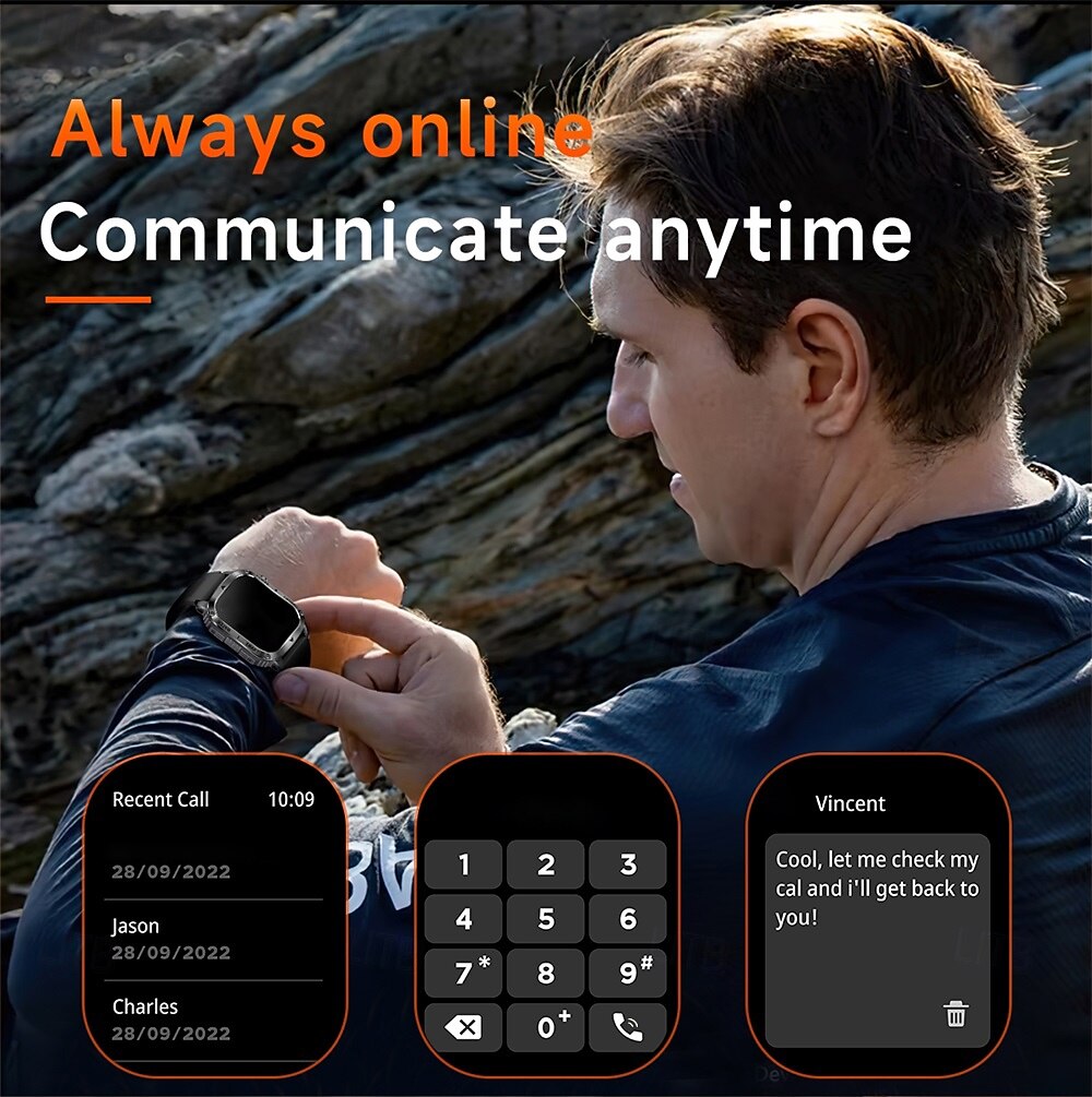 Ceas inteligent A1 1 inch smartwatch pentru fitness ceas de alergare Bluetooth compatibil cu Android iOS bărbați rezistent la apă apeluri hands-free tracker de pași IP 67 carcasa de 40mm Cadou de 2026 - $56.99 –P12