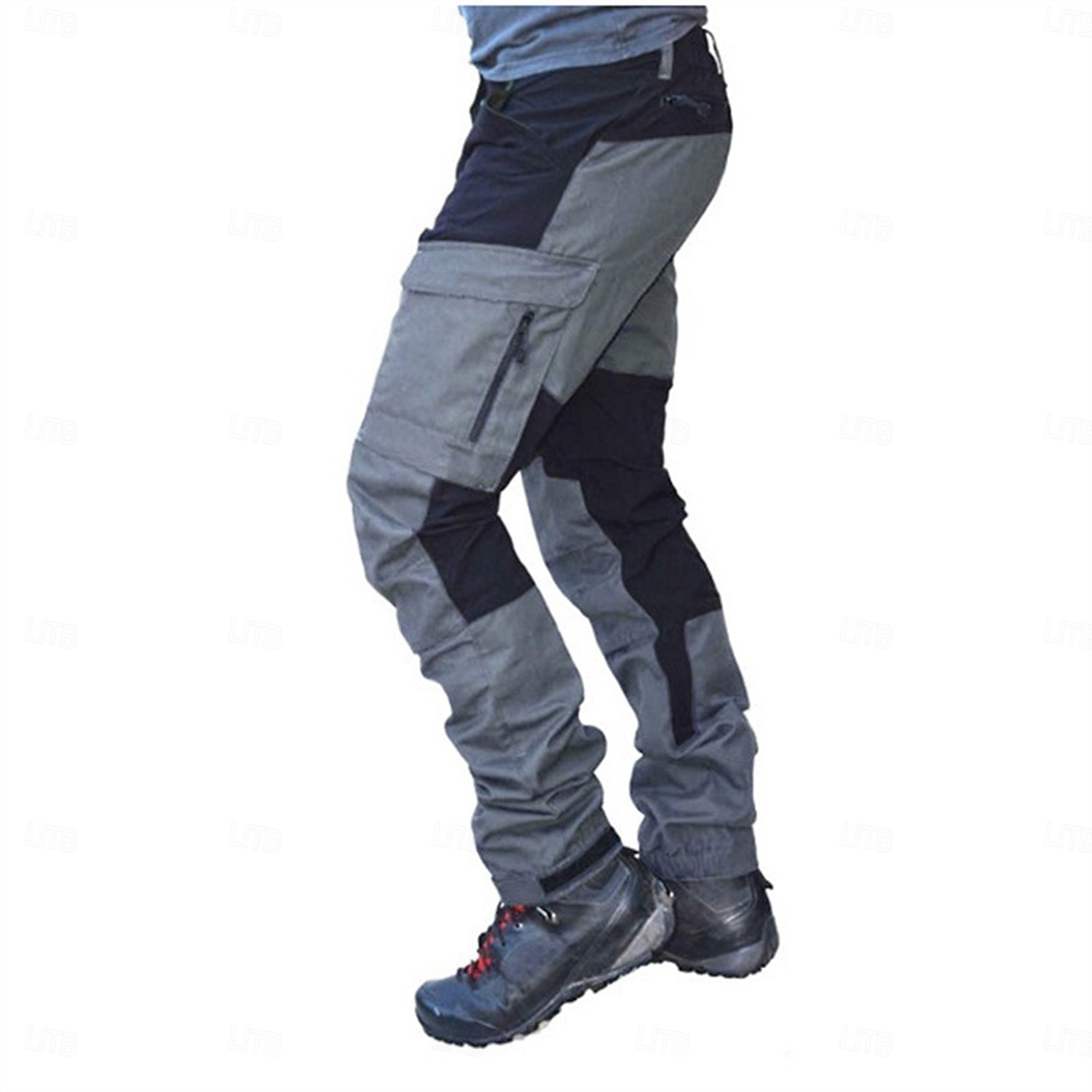 Men's Cargo Pants Cargo Trousers Combat Trousers Hiking Pants Buttons Multi Pocket Elastic Cuff Color Block Comfort Quick Dry Casual Daily Holiday Sports Fashion Purple Orange 2026 - $24.99 –P9