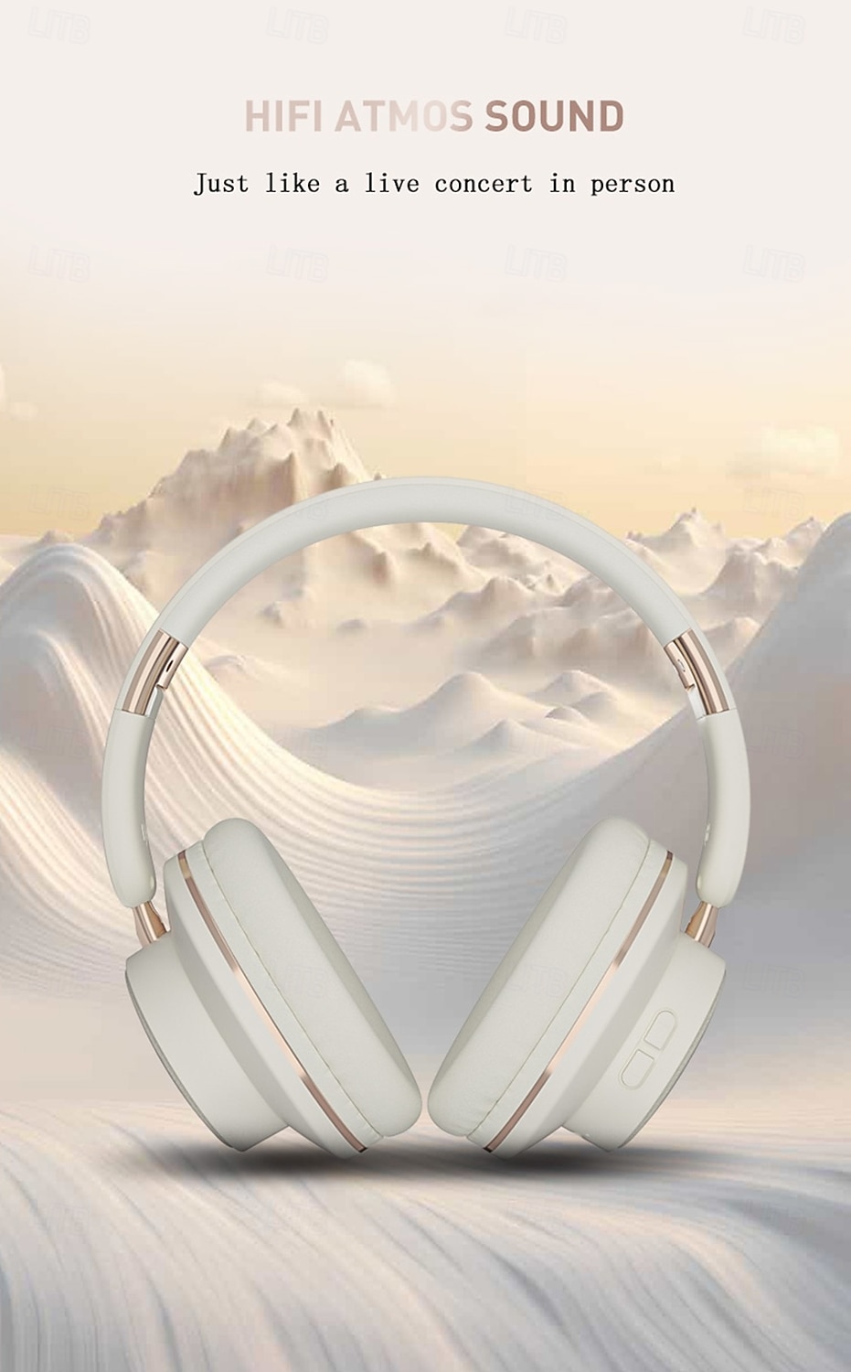 H9 2025 New  Wireless Earphones Equipped with 5.3 Chip Intelligent Noise Reduction Lower Loss More Stable Connection Game Mode Foldable Earphones Suitable for Travel Home Work Mobile Phones 2025 - $23.99 –P5