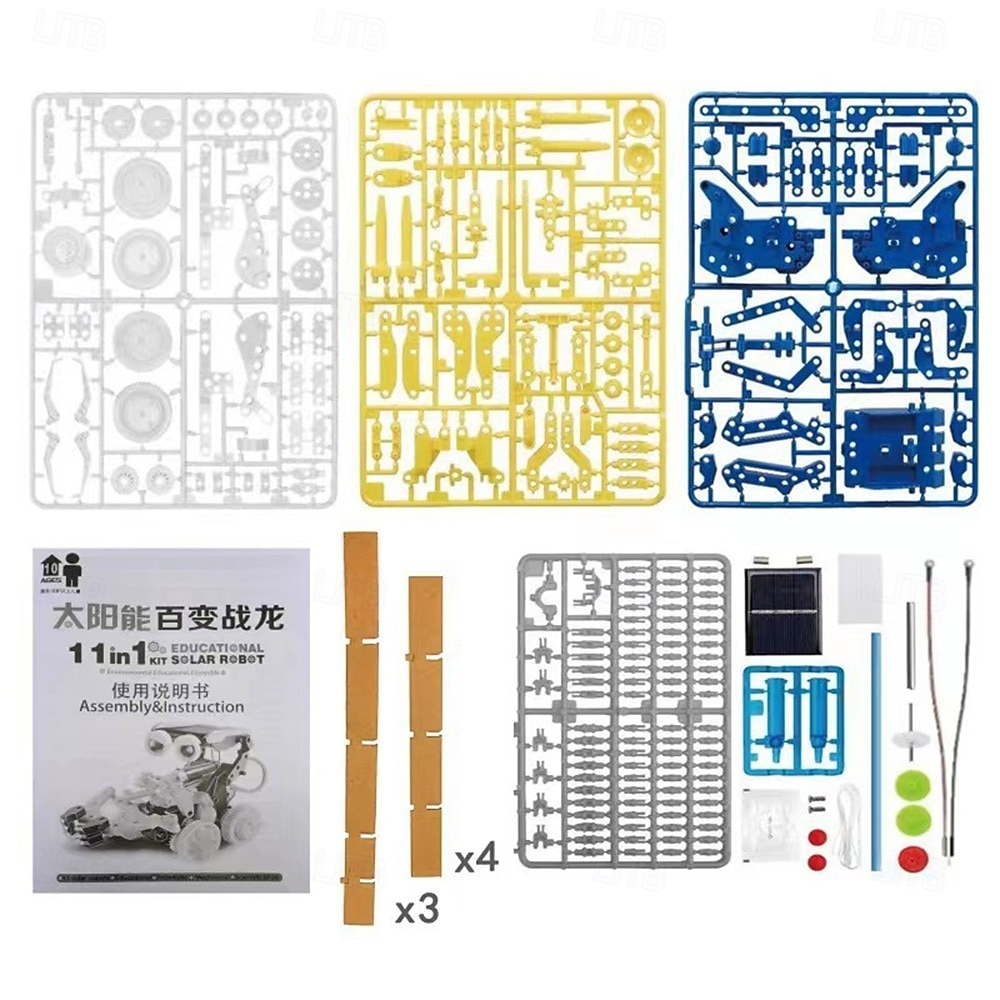 2026年 11 in 1 ソーラーおもちゃロボット科学教育技術生産小さな発明手作り DIY 科学実験セット STEM 教育玩具に最適 6～12 歳の男の子向け DIY 組み立て車モデル  コレクション – $37.99 –P11