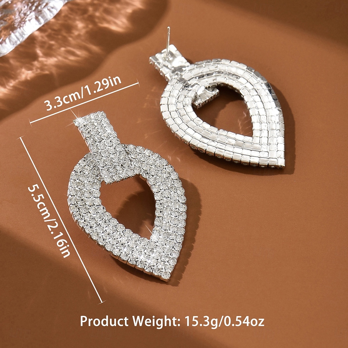 Damskie błyszczące kolczyki w kształcie łezki z kryształkami – luksusowa biżuteria kryształowa na wieczorne, efektowne imprezy 2026 - $14.99 –P1