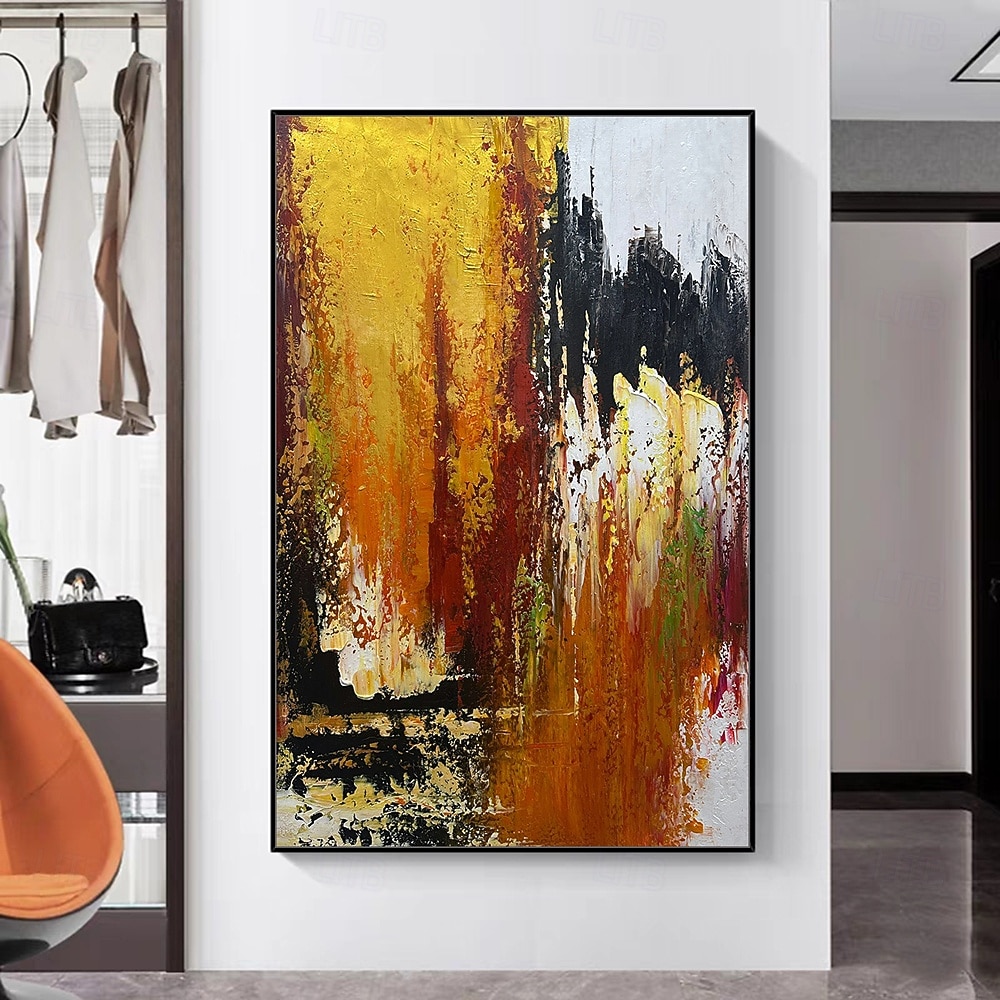 Hang-malované olejomalba Ručně malované Vertikální Abstraktní Moderní Bez vnitřní rám 2026 - $107.99 –P4