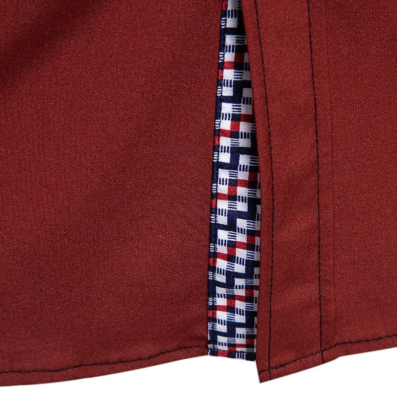Men's Shirt Dress Shirt Casual Shirt Button Up Shirt Plain Formal Wedding Blue White Red Long Sleeve Lapel Summer Spring Clothing Apparel Patchwork 2026 - $26.99 –P3