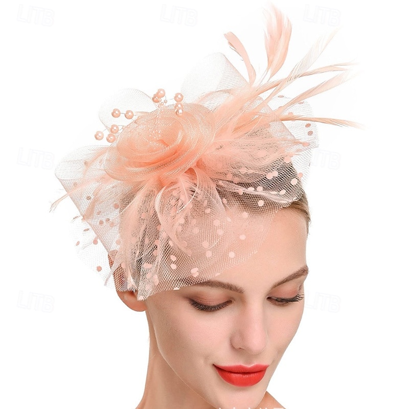 Headdress Feathers Beads Wedding Birthday Elegant Vintage With Rhinestone Headpiece Headwear 2026 - $16.49 –P14