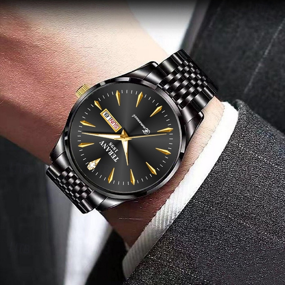 Geavanceerd herenhorloge modieuze heren quartz horloge modieuze kalender fluorescerende wijzerplaat het beste cadeau voor mannen 2026 - $25.99 –P6