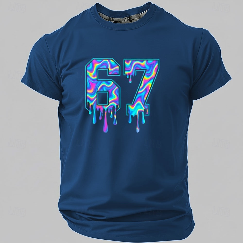 Per uomo Grafico 67 Maglietta Magliette Divertenti Camicia a Maniche Corte Manica Corta maglietta Stampa 3D Girocollo Camicia Moda Designer Essenziale Quotidiano Vacanza Streetwear Blu Nero Rosso del 2026 a $20.99 –P5