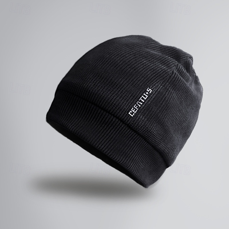 Hombre Sombreros de invierno Sombreros sin ala Negro Azul Oscuro Poliéster Vellón Moda Casual Exterior Diario Plano Mantiene abrigado 2026 - $13.49 –P3