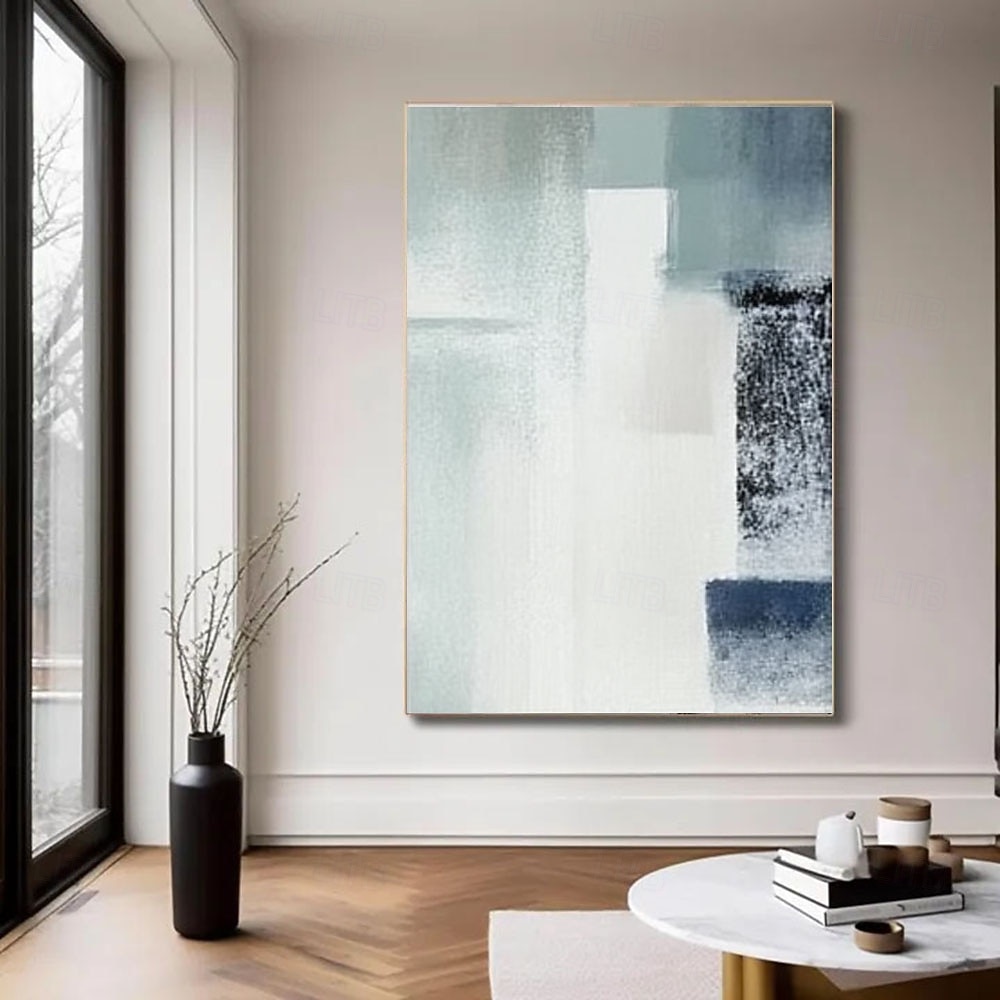 Hand painted Nordic Abstract Painting Minimalist Decor Blue Gradient Graffiti Poster Wall Art Canvas Pictures Wall Decor for Living Room Home Decoration wall art paintings 2026 - $130.99 –P4