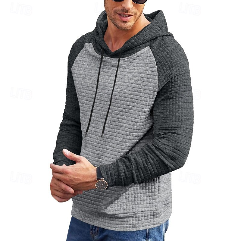 Homens Moletom Estacionar Preto Cinza Claro Cinzento Escuro Cinzento Com Capuz Bloco de cor Com Cordão Desportos e Ar livre Casual Diário Impressão 3D Roupa de rua Roupa de Esporte Casual Outono de 2026 por $19.99 –P3