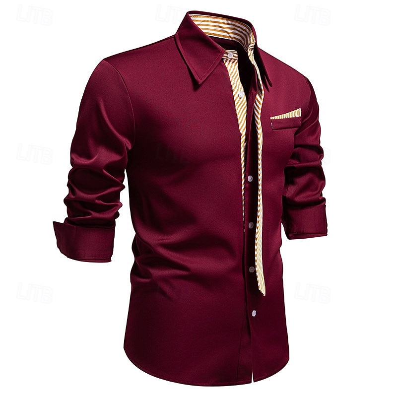 Loucos anos 20 Anos 20 Retro Vintage Blusa / Camisa Mafioso Padrinho Corte Justo Fantasia Homens Baile de Máscaras Traje de festa para noite Negócio / Cerimônia / Casamento Festa de Solteira Adulto de 2026 por $32.99 –P12