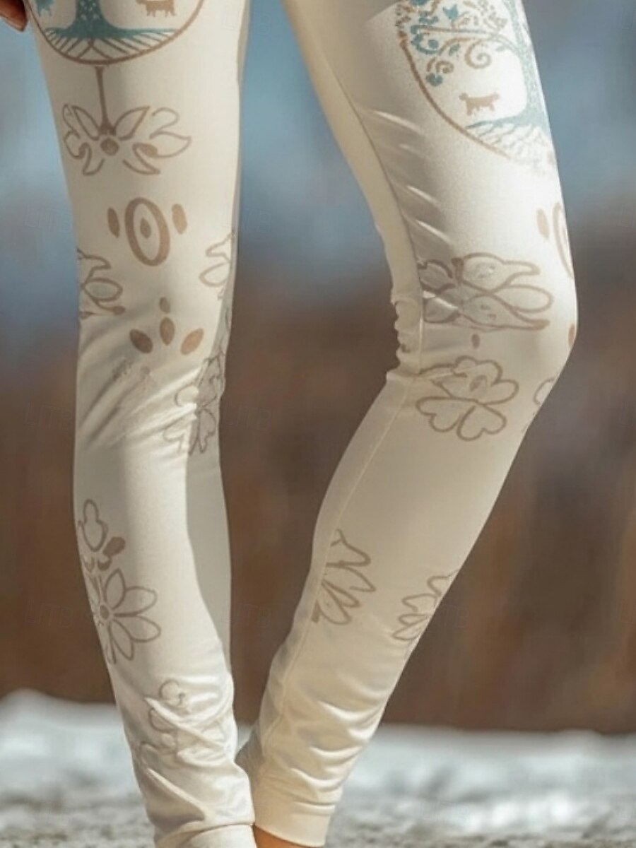 Per donna Leggings Leggings comodi Vacanza Vintage Stile Etnico Lunghezza intera Vita Alta Grafico Albero Stampa Confortevole Elasticizzato Casuale Quotidiano Vacanza Blu Primavera Autunno del 2026 a $20.99 –P4