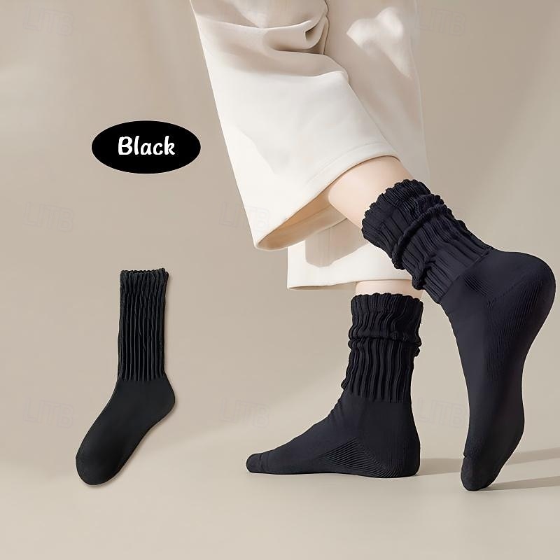 גרביים רפויות לנשים, גרבי מגפיים מרופדות לבנות, סרוגות עבות ואריכות ימים, אופנתיות רחוב, אופנתי, סתיו חורף, קז'ואל, ספורטיבי, חמים ונעימים, גרביים לנשים 2026 - $5.49 –P8