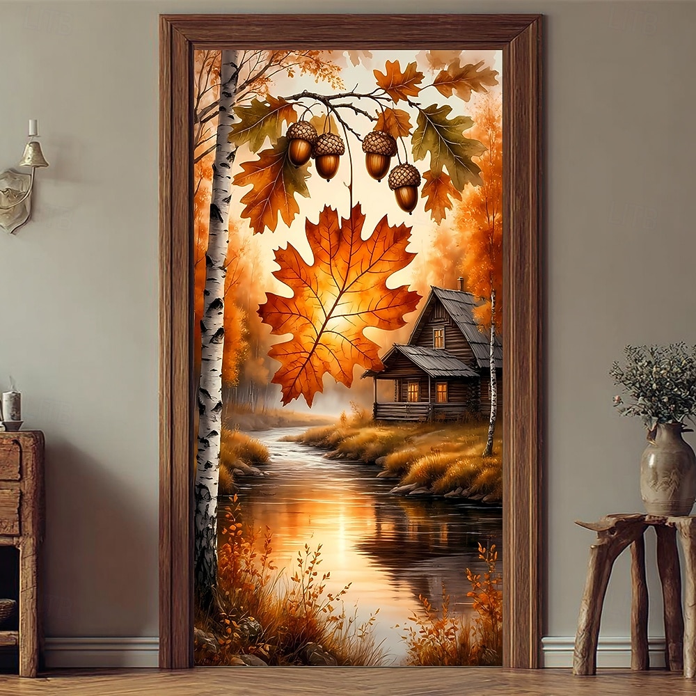 Halloween Afișe Capacul ușii Bannere în aer liber Peisaj de toamnă Drăguţ #D Petrecere Cămin Cameră pentru adolescenți Cămin universitar Dormitor de fraternitate în peștera bărbaților pentru băieți 2026 - $19.99 –P4