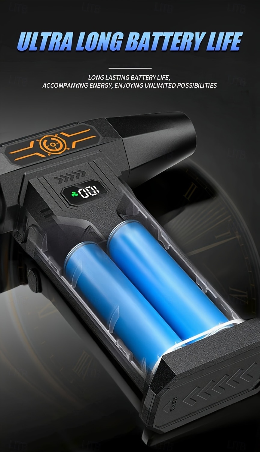 Handheld Powerful Turbofan Yard Lawn and Gardening/snow Removal Tools/machines High-speed Brushless Motor Built-in Large Capacity Battery Car Dust Removal Fan Portable Outdoor Dust Removal Fan! 2025 - $56.99 –P3