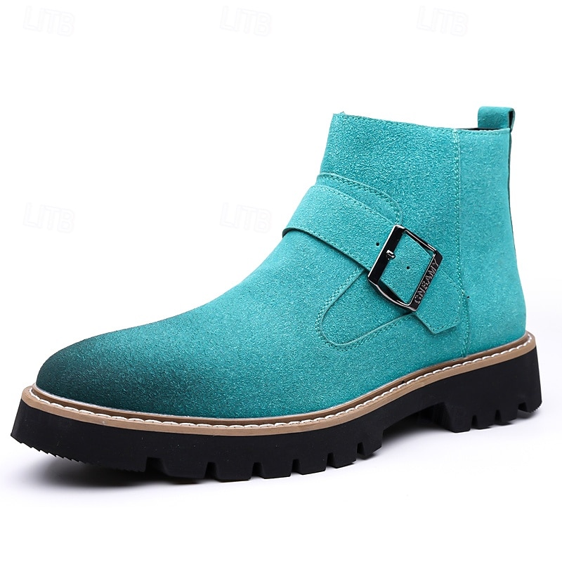 Bottes Chelsea turquoise pour hommes – élégantes et résistantes, idéales pour les sorties hivernales décontractées et les activités de plein air de 2025 ? $54.99 –P2