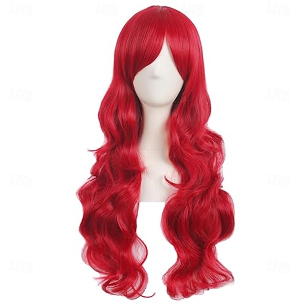 Peruca de Carnaval 2026 Vermelho Preta Azul Encaracolado Longo Peruca sintética para festivais Mardi Gras Parada Cabelo para fantasia de cosplay para Feminino de 2026 por $21.99 –P8