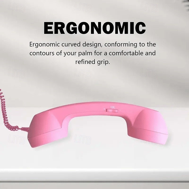 Ретро-телефонная трубка типа C, проводной приемник для смартфона, классическая телефонная гарнитура с микрофоном, шумоподавлением, Plug and Play для использования в офисе и дома 2026 - $15.99 –P4