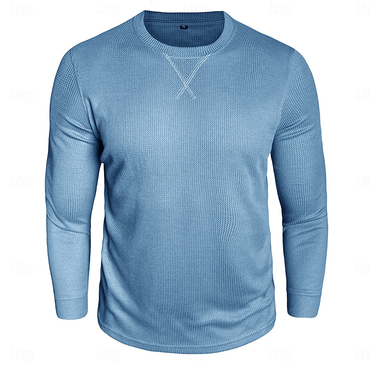 Муж. Футболка с вафельным рисунком Футболка Длинный рукав Вырез под горло Все сезоны Сплошной цвет Традиционный / винтаж На каждый день Гладкая ткань на открытом воздухе Дом Для занятий спортом 2026 - $15.99 –P9