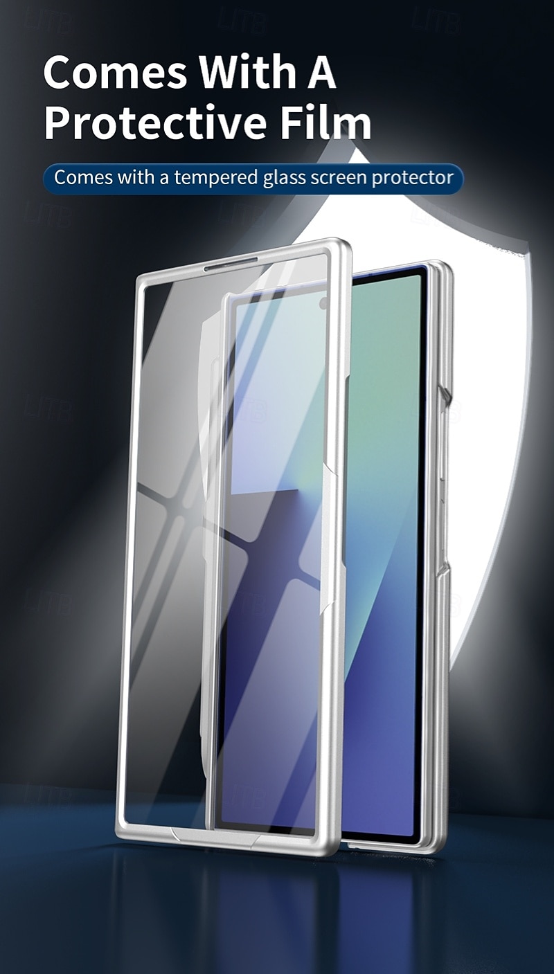 telefoon hoesje Voor Samsung Galaxy Z-vouw 7 Z-vouw 6 Z Fold 5 Z Fold 4 Z Fold 3 Flip cover met standaard en schermbeschermer Volledig lichaamsbeschermend Retro PC Metaal 2026 - $30.99 –P3
