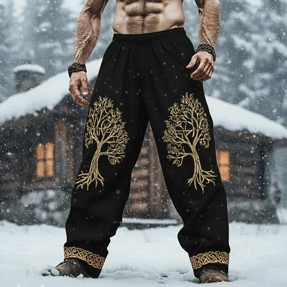 Per uomo Vichingo Albero della vita Arte celtica Pantaloni Pantaloni casual Misura del girovita medio Vita elastica con coulisse Vintage Retrò All'aperto Campeggio & Escursionismo Caccia Pantaloni a del 2026 a $14.99 –P1