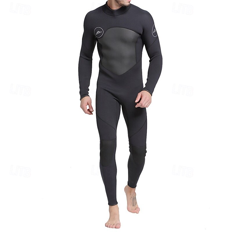 Hombre 3 mm Traje de neopreno para buceo Camiseta de protección solar de cuerpo completo Traje de surf de una pieza Color sólido Protección UV Control de barriga Manga Larga Trajes de buceo Surf 2026 - $81.99 –P3