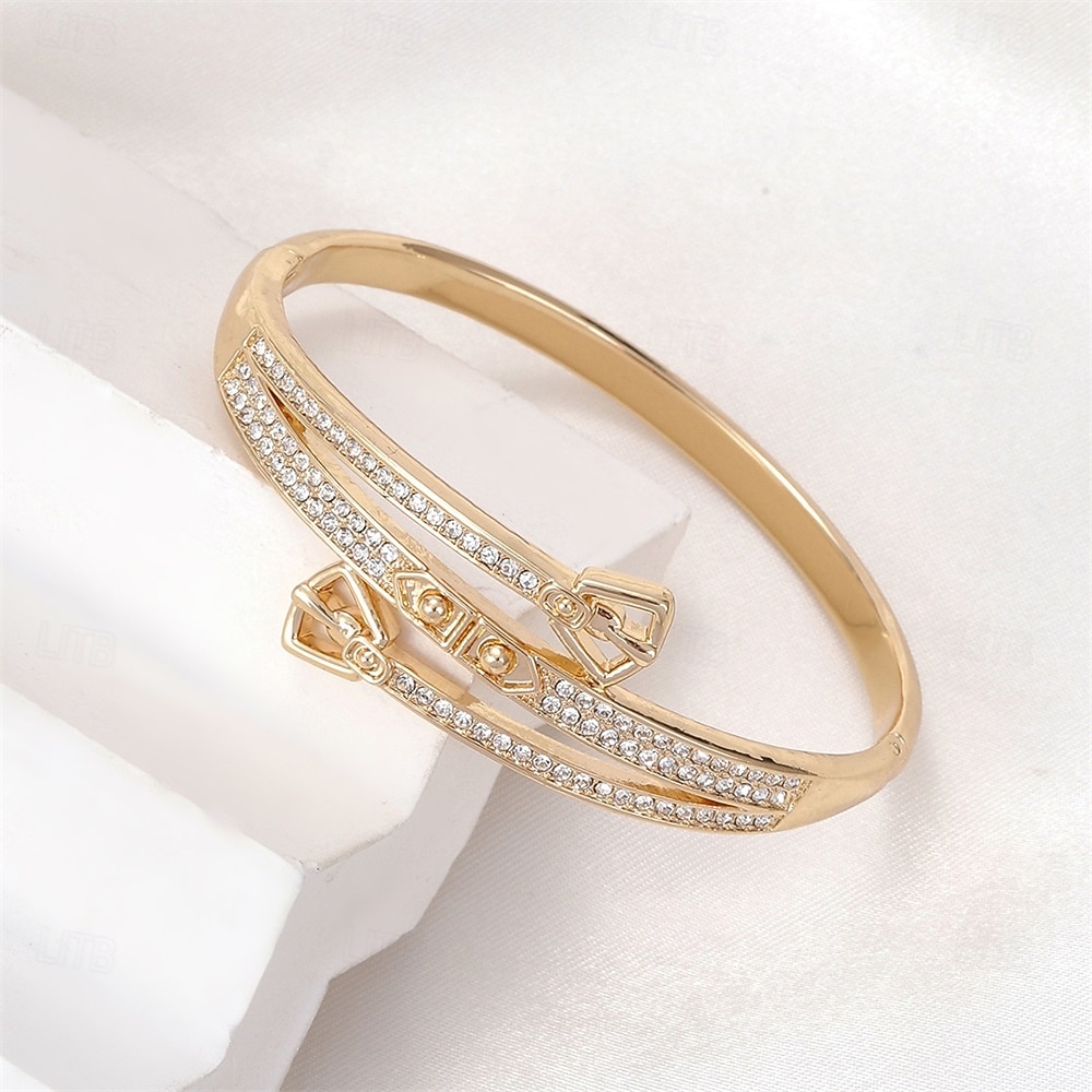 Zircon Classic Totem Series Elegant Fashion Personalized Simple Chrome Bracelet Jewelry Silver / Golden For Wedding Party Engagement Prom 2026 - $11.49 –P3