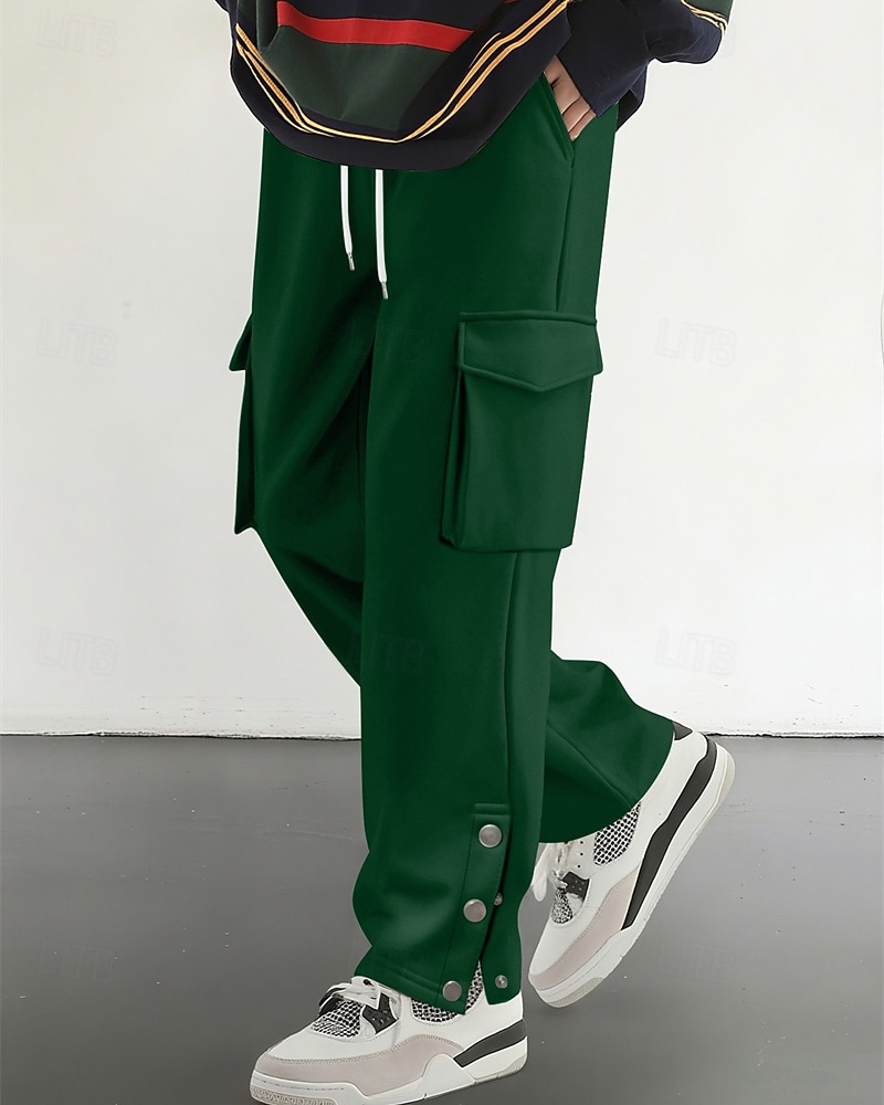 Homme Jogging Cargo Joggings Pantalons Cordon de serrage Avec Poches Taille Élastique Uni Confort Quotidien Sport en Plein Air Mode Occasionnel Kaki Micro-Élastique de 2026 ? $28.99 –P10