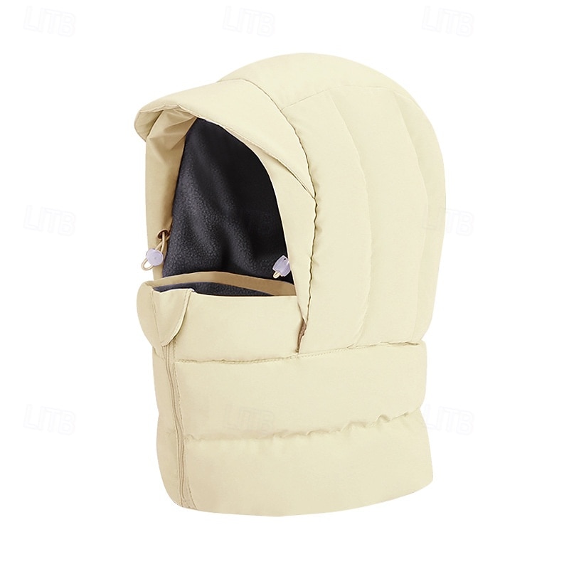 vinterlue ansiktsmaske skjerf lue i ett stykke for sykkelhjelm kompatibel med fleecefôr hørselbeskyttelse halsvarmer kaldt vær utendørs strikket lue 2025 - $15.99 –P9