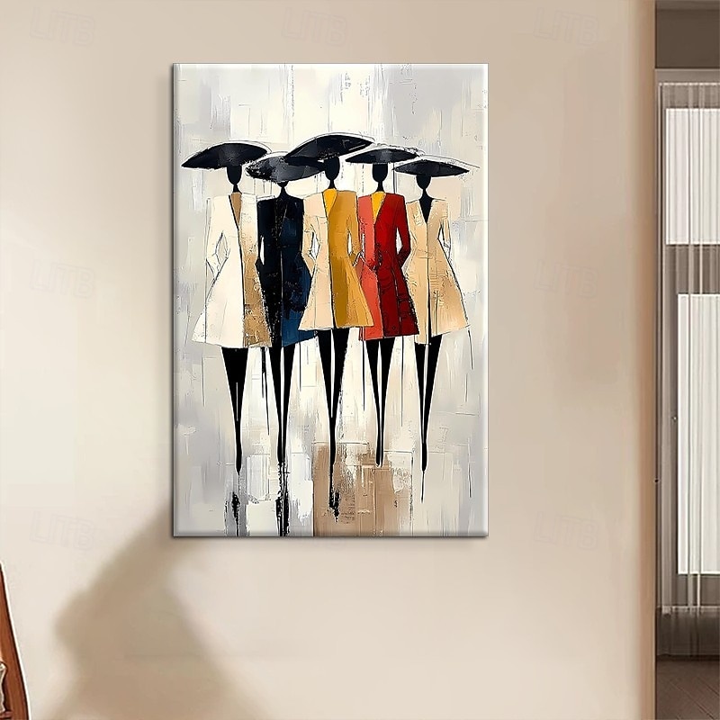 Handmade Oil Painting Canvas Wall Art Decoration Abstract Figures Fashion Model for Home Sofa Background Entrance Hall Decor Stretched Frame Hanging Painting/Rolled Frameless Unstretched Painting 2026 - $60.99 –P5