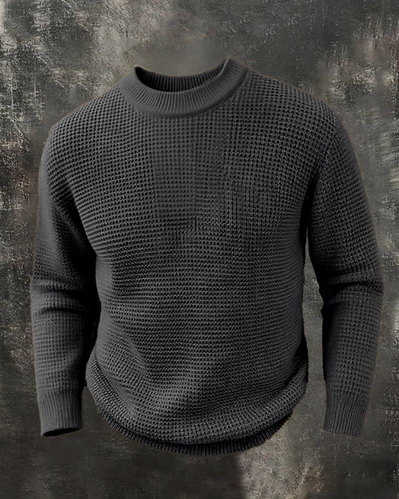 Voor heren Trui Gebreide trui Geribd Kabel breien Normale tops Gebreid Effen Strakke ronde hals Modern Modern eigentijds Casual Alledaagse kleding Kleding Herfst Winter Wit S M L 2026 - $34.99 –P5